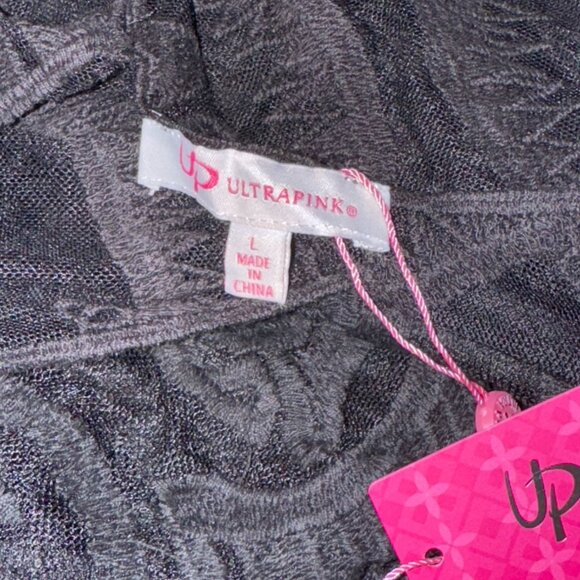 Ultrapink Black Lace Long Sleeve Dress L With Floral Patterns & Lining - Picture 4 of 9